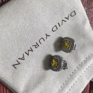 David Yurman Diamond yellow Topaz Earrings